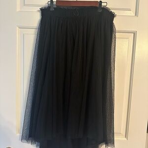 LC Lauren Conrad Black A-Line Tulle Skirt